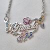 collar de plata con nombre