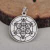 medalla metatron de plata vista frontal