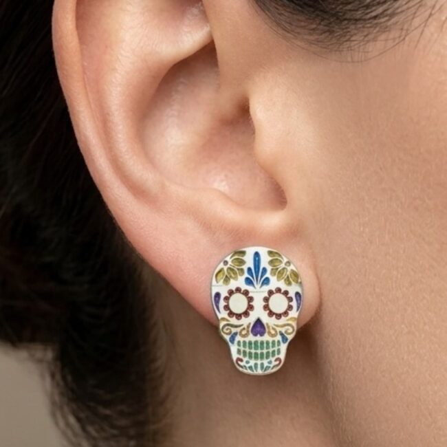 aros catrina de plata puestos