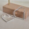 aro argolla corazon de plata