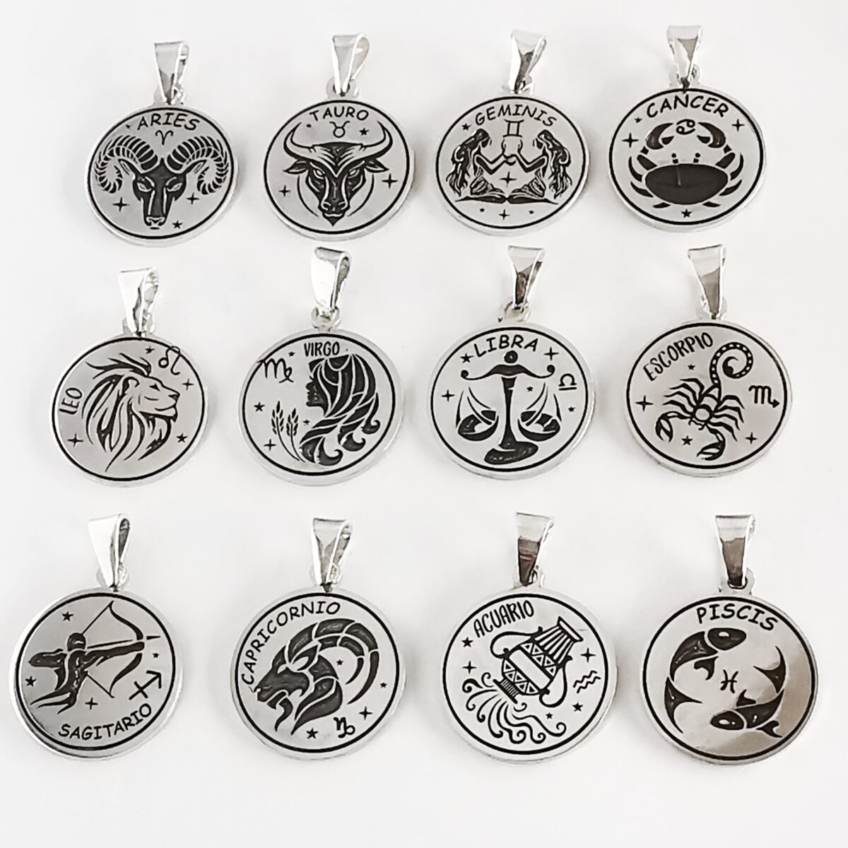 medalla zodiaco en plata